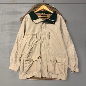 Vintage Eddie Bauer Jacket Windbreaker Anorak Coat Retro Full Zip Men's Large